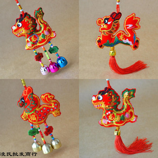 2024 Dragon year sachet wind chimes pendant New Year sachet Zodiac dragon mascot car ornaments Spring Festival decorations gift