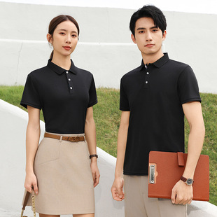 2025 Summer Polo Shirt Work Clothes Customized T-Shirt Lapel Workwear Workwear Factory Clothes Advertising T-shirt Printed logo