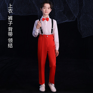 Children's Children's Chorus Costume Boys and Girls Primary and Secondary School Students Recite Chorus Red Song Patriotic Performance Costume