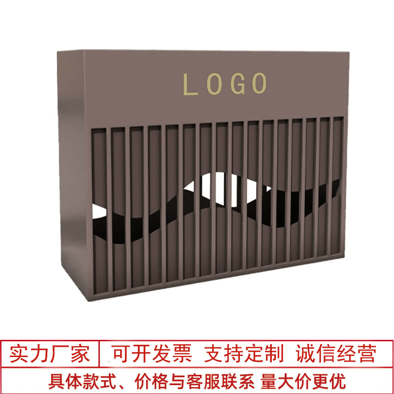 Outdoor Seating Flower Box Stainless Steel Flower Box Sales Department Fence Partition Grid Cafe Municipal Planting Flower Bed