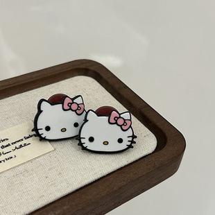 Мультяшная кошка Минни маленькая желтая собака игривые милые серьги