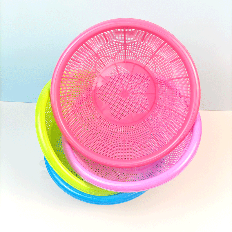 Factory direct kitchen round basket multifunctional PP plastic drain basket simple cross-border supply of large favorably