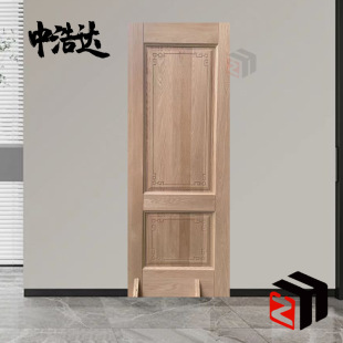 Zhonghao Da Door Industry Solid Wood Painted Door with Mortise and Tenon Structure, Oak Door, Solid Wood Door, French Retro Natural Wood Door