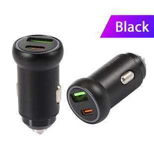 15W 3.1a автомобильное зарядное устройство из алюминиевого сплава PD + USB двухпортовый автомобильный мобильный телефон автомобильное зарядное устройство двухпортовое автомобильное зарядное устройство