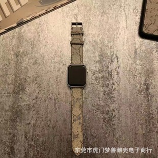 Iwatch классический старый цветок кожаный ремешок для S8/S9/S7/S6 Apple Watch с винтажным модным брендом