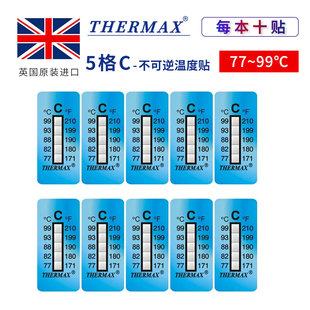 Бумага для измерения температуры British THERMAX 6 3 65-93 градусов Наклейка для измерения температуры TMC с изменением цвета/С наклеенной бумагой для измерения температуры