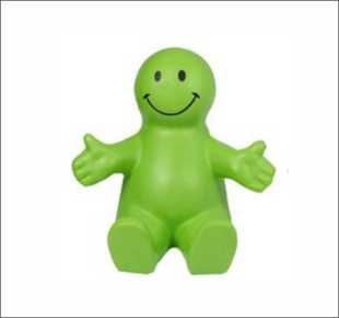 in stock polyurethane foam cartoon creative mobile phone holder PU material small person mobile phone holder smiley person mobile phone holder