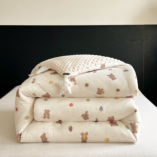 Class A knitted cotton beanie quilt soybean quilt cartoon children Spring and Autumn quilt winter quilt single double thickened warm