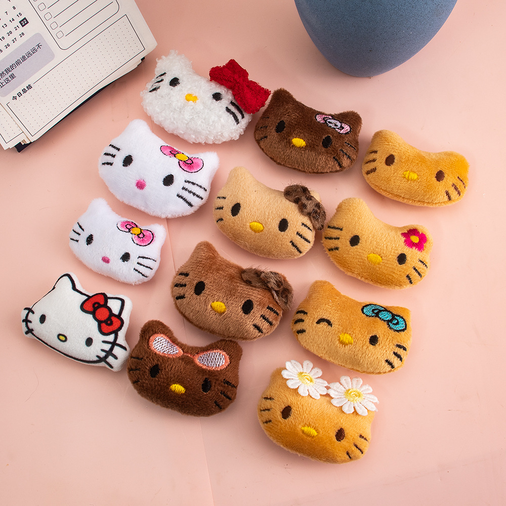 Plush KT Cat Brooch Children's Hat Clothing Hat Shoes Accessories Accessories Hairpin Decoration Kitten Accessories