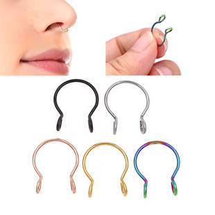 Cross-border WISH selling European and American puncture nose ornaments European and American explosions unisex nose clip stainless steel U-shaped nose ring