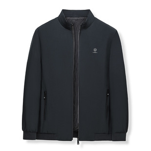 Spring and Autumn New Business Trendy Casual Trendy Brand Middle-aged and Elderly Men's Clothes with Collar Jacket Coat Dad's Clothes