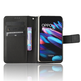 Применимо для OPPO Find N3 чехол для телефона шнур карточка откидная крышка Find N2 мобильный телефон кожаный чехол с алмазным рисунком