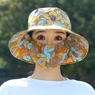 New Hat Tea Picking Hat Mask Integrated Sun Protection Summer Agricultural Work Shawl Sun Hat Riding Outdoor Protection