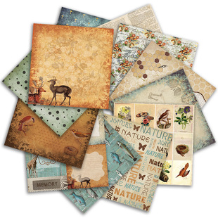 DIY photo album scrapbook hand account material this 6-inch single-sided background paper pattern paper ~ nature 24 sheets
