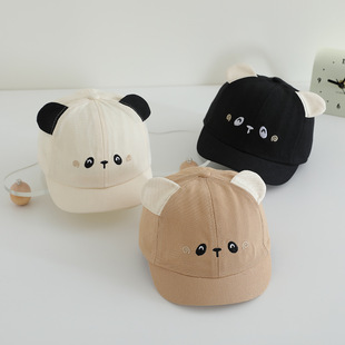 New Style Baseball Cap Embroidered Bear Fashionable Cap Pure Cotton Spring and Autumn Baseball Cap for Men and Women