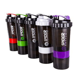 Shake Cup sports water Cup three-layer protein powder box Spider Cup gym LOGO Cup portable mixing ball