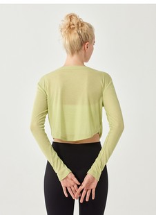 Yoga blouse T-shirt women's V-neck lightweight breathable loose sports top long sleeve quick-drying running dance workout clothes