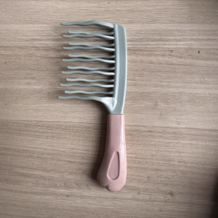 Double-row wave teeth curling hair comb handle scalp massage comb fluffy comb barber shop anti-static curly hair styling comb