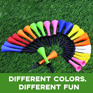 Golf plastic ball nails luminous golf double-layer ball nails soft rubber golf TEE manufacturers wholesale