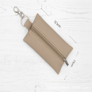 Tissue Bag PU leather multi-color simple all-match zipper wipes paper bag hanging bag handkerchief carton