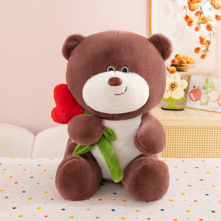 Valentine's Day Rose Bouquet Bear New Creative Gift for Girls Couple Doll Batch Plush Toy Doll