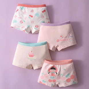 Wholesale Girls Panties Cute Cartoon Boxers Baby Cotton Boxers