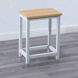 Workshop stool factory assembly line operation stool work stool steel wood small square stool fast food iron stool training gold wholesale