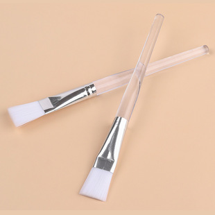 Transparent mask brush soft brush White DIY makeup brush long handle crystal film brush beauty set tools wholesale