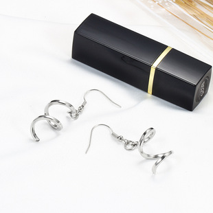 European and American French Big Ear Ring Explosions Exaggerated Titanium Steel Round Earrings Women's INS Earrings Cross-border Jewelry