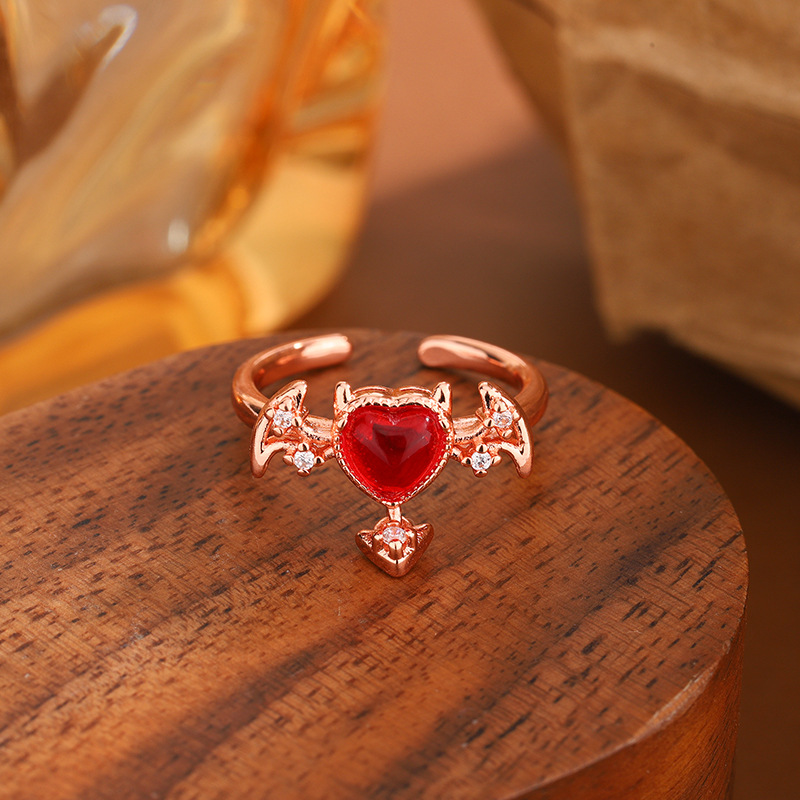 Light Luxury Retro Ring, Rose Gold, Fashionable and Easy-To-Match Jewelry, Electroplated Adjustable Ring, Wholesale from the Source Manufacturer