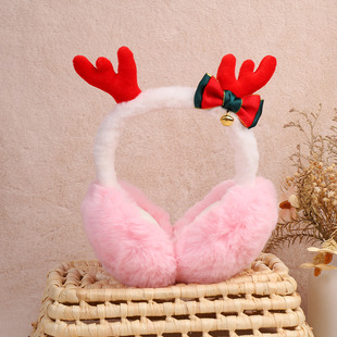 Ear Protection Cold-proof Plush Going-out Earphones Foldable Warm Earmuffs Student Ear Warming Thickened Winter Antlers