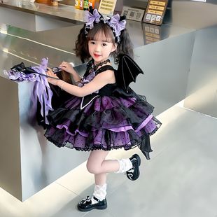 Девушка Лолита пышная юбка осень-зима детская lolita принцесса крылья cos шоу платье