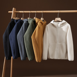 Fleece coat! Winter Men's and Women's Couple's Double-sided Fleece Thickened Warm Windproof Hooded Jacket