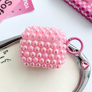 Pink Pearl Headphone Case Apple Headphone Protection Airpods Pro2 Wireless Bluetooth Headphone Case