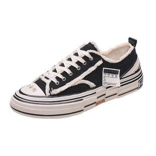 34-44 Size Large Size Women's Shoes 41 Fat Feet Platform Canvas Shoes Women's Korean Style Student Autumn Breathable Sneakers 43