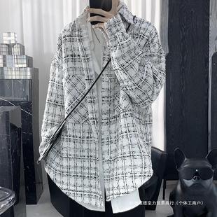 Rins Little Xiangfeng шерстяная рубашка Мужская японская утолщеная клетчатая рубашка осень-зима