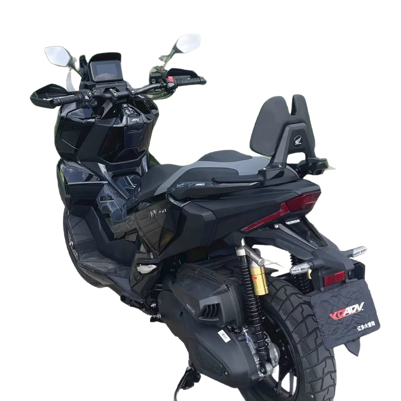 适用本田ADV350改装铝合金后靠背佛沙NSS350乘客舒适靠背无损安装