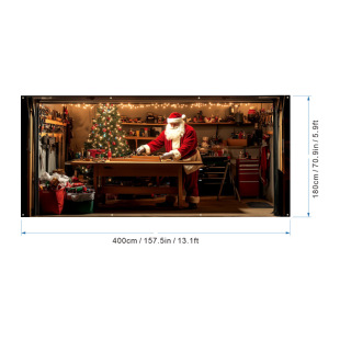 Christmas Decoration Background Cloth 2025 Cross-Border New Holiday Atmosphere Layout Door Curtain Couplet Banner Flag Customization