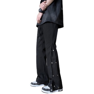 Spring and Autumn Design Sense Breasted Casual Pants Men's American Style High Street Loose Fashioned Brand Outdoor Functional Micro-Raptor Pants