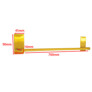 Towel Bar Cross-Border Exclusive 304 Stainless Steel Towel Bar Single Rod Storage Rack Towel Holder No-Drill Towel Rack