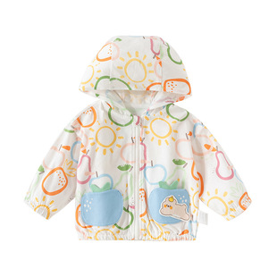 Baby coat spring and summer New Baby long-sleeved sun protection clothing boys and girls baby outing sun protection clothing top coat summer clothing
