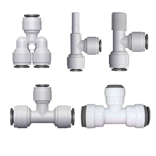Water purifier 2 quick connector tee quick adapter outer tooth PE water pipe 3 quick connector filter accessories