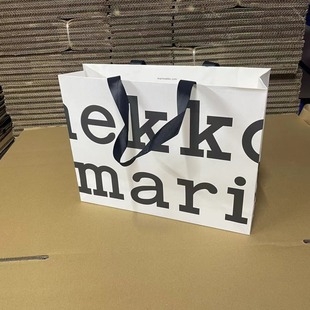 New White Cowhide Gift Bag marimekko Socks Handbag Socks down Jacket Paper Bag Sweatshirt Paper Bag