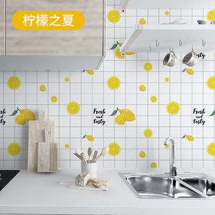 Ψwholesale Kitchen Oil-Proof Stickers Self-Adhesive Wall Stickers Bathroom Renovation Milk Tea Shop Waterproof and High Temperature Resistant Stove Wallpaper