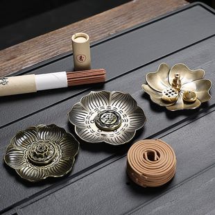 Creative incense holder antique incense holder household toilet deodorant and deodorant incense holder tea ceremony aloes gourd snail line Ping Run