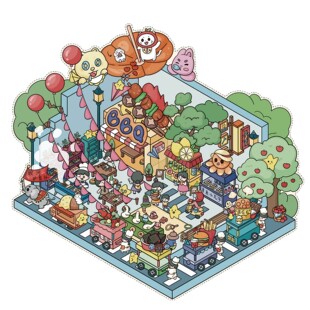 Wholesale Miniature Planner Stickers for Setting up Stalls and Creating Scenes, Cross-Border 3D Stacking 3D House Planner Stickers