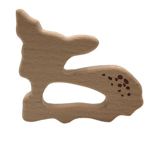 Factory direct supply Beech cartoon animal baby wooden ring tooth glue Beech grinding stick baby grinding toy accessories