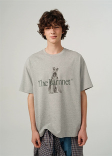 [Dog Repair Couple T] Eight Korean Dog Couple Short-sleeved T-shirts All-match Slim-free Printed T-shirts