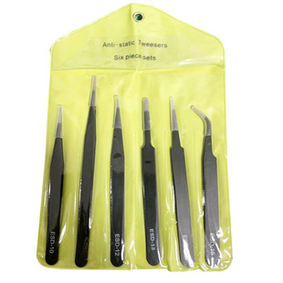 Anti-static stainless steel tweezers special tip maintenance tweezers high hardness hardened elbow pointed multi-function clamping tool