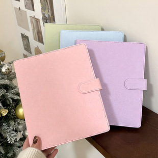 Macaron color matching pu card book love bean star chasing magnetic loose-leaf goo card book love bean album small card storage detachable